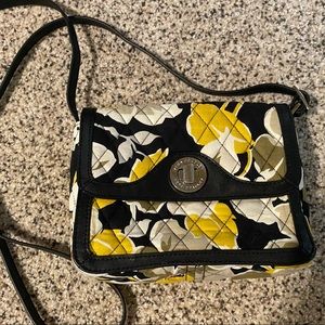 Vera Bradley Small Crossbody Trimmed In Leather